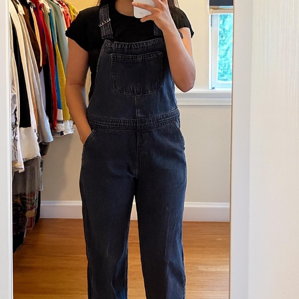 ASOS Dark Black Denim Overalls